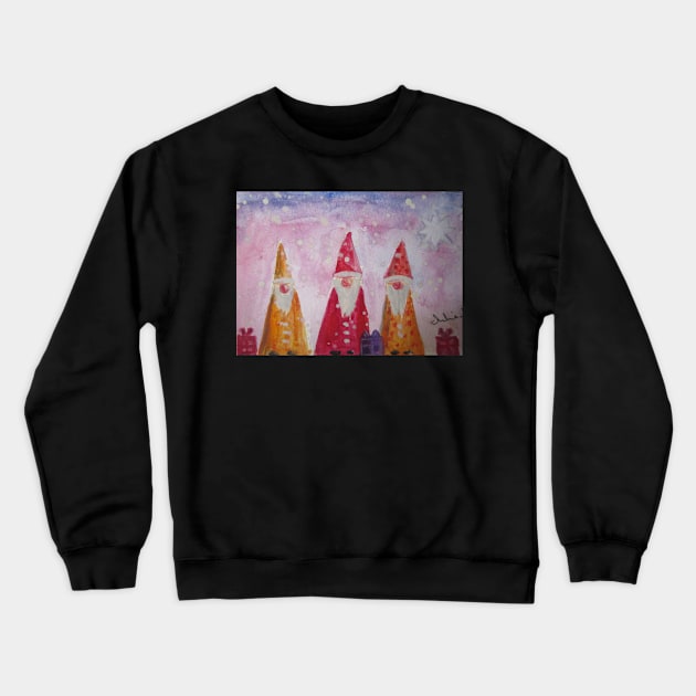 Three Wise Gnomes Crewneck Sweatshirt by Juliejart